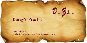 Dongó Zsolt névjegykártya