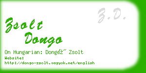zsolt dongo business card